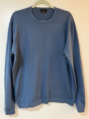 Massimo Dutti Slate Blue Lightweight Crewneck